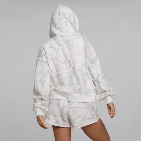 Woodland Camo Hoodie - Pink Logo - Picture 3 of 3